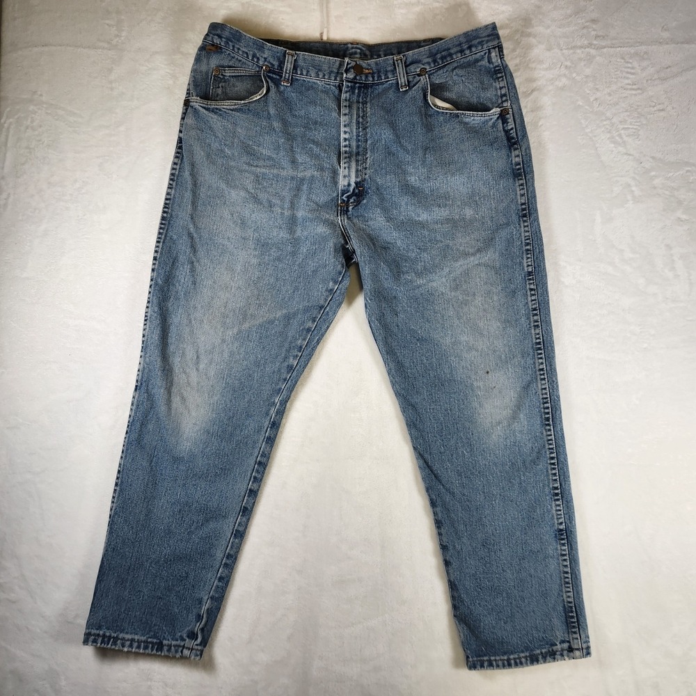 Wrangler Mens Jeans‎ Blue Denim Relaxed Fit Straight Leg Pants 40x30